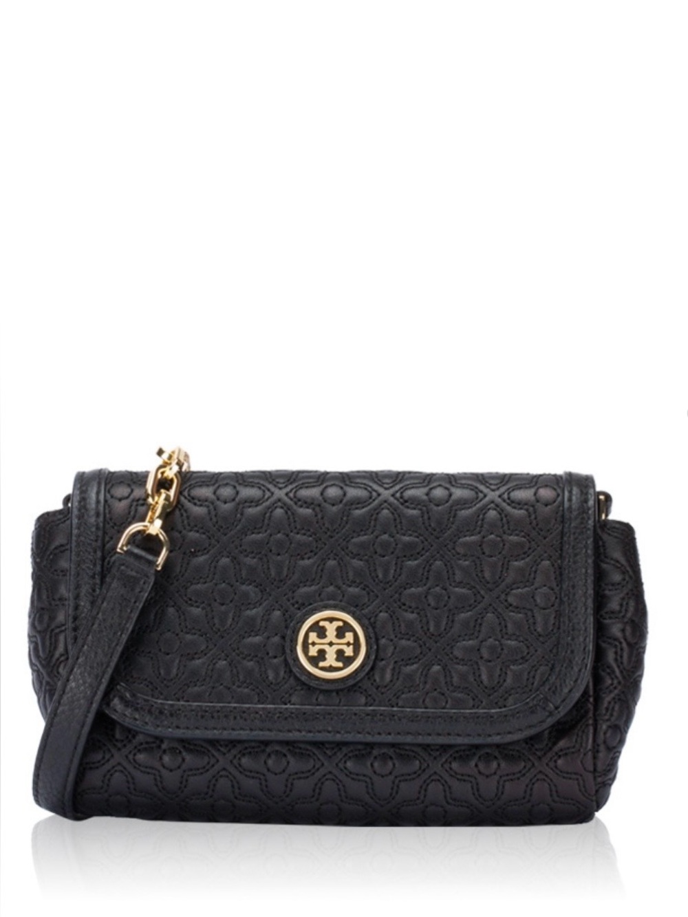 Tory Burch BRYANT Quilted Small Cross-Body-Black EUC